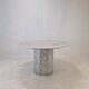 Italian carrara marble octagon garden or dining table, 1960s