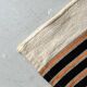 Tapis Killim 100% coton rayé beige / noir / orange