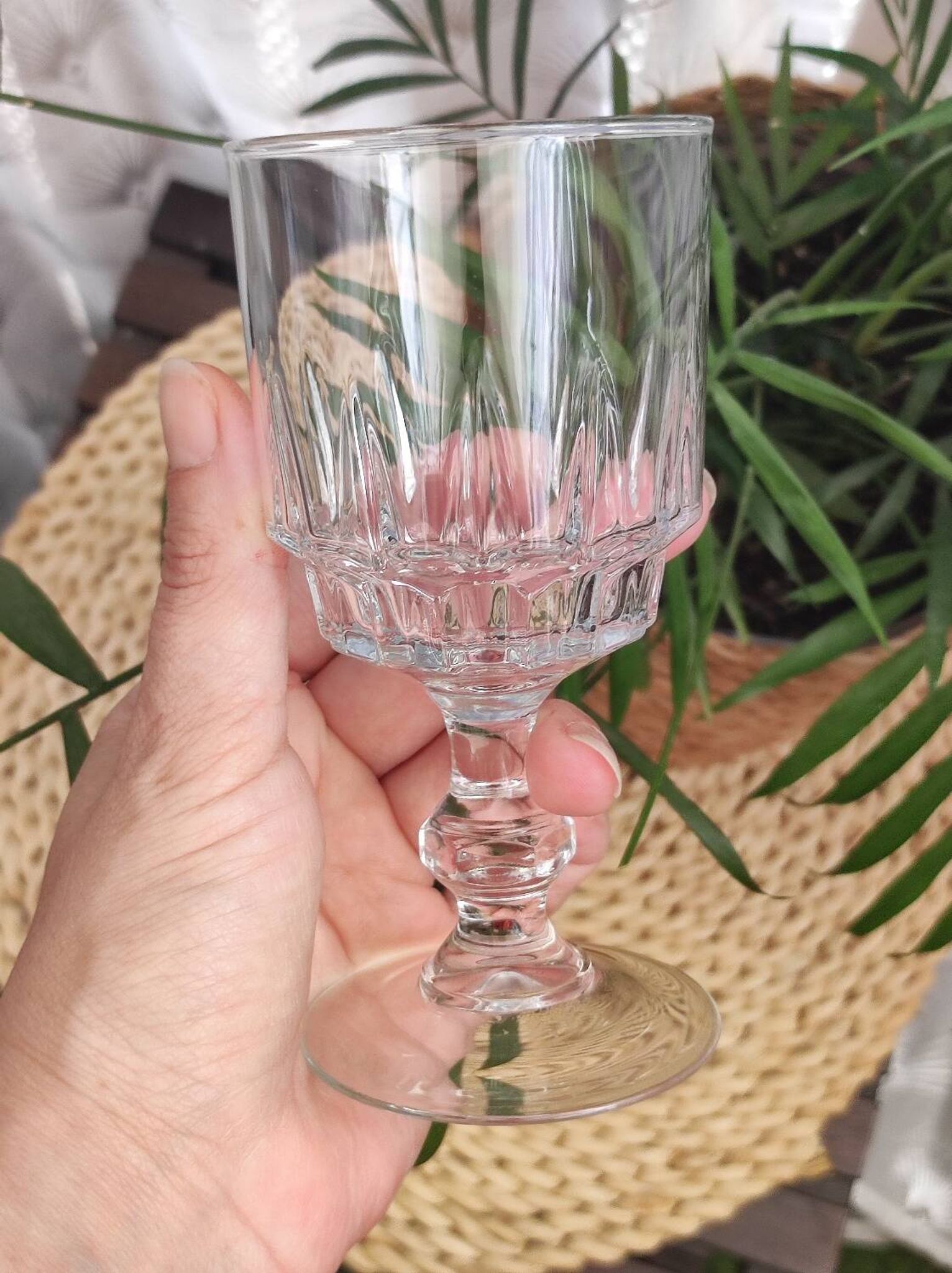 Crystal wine glasses