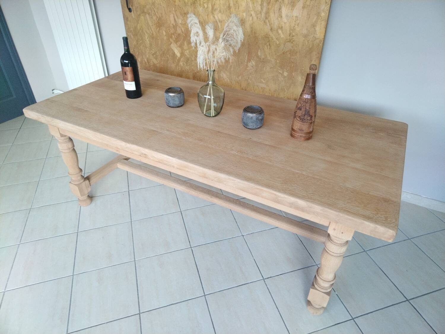 Solid oak farmhouse table