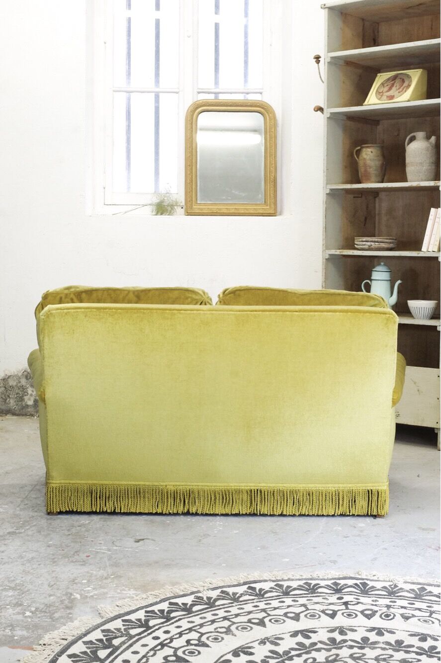 Vintage velvet sofa
