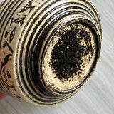 Ancient bowl decorated with hieroglyphs.