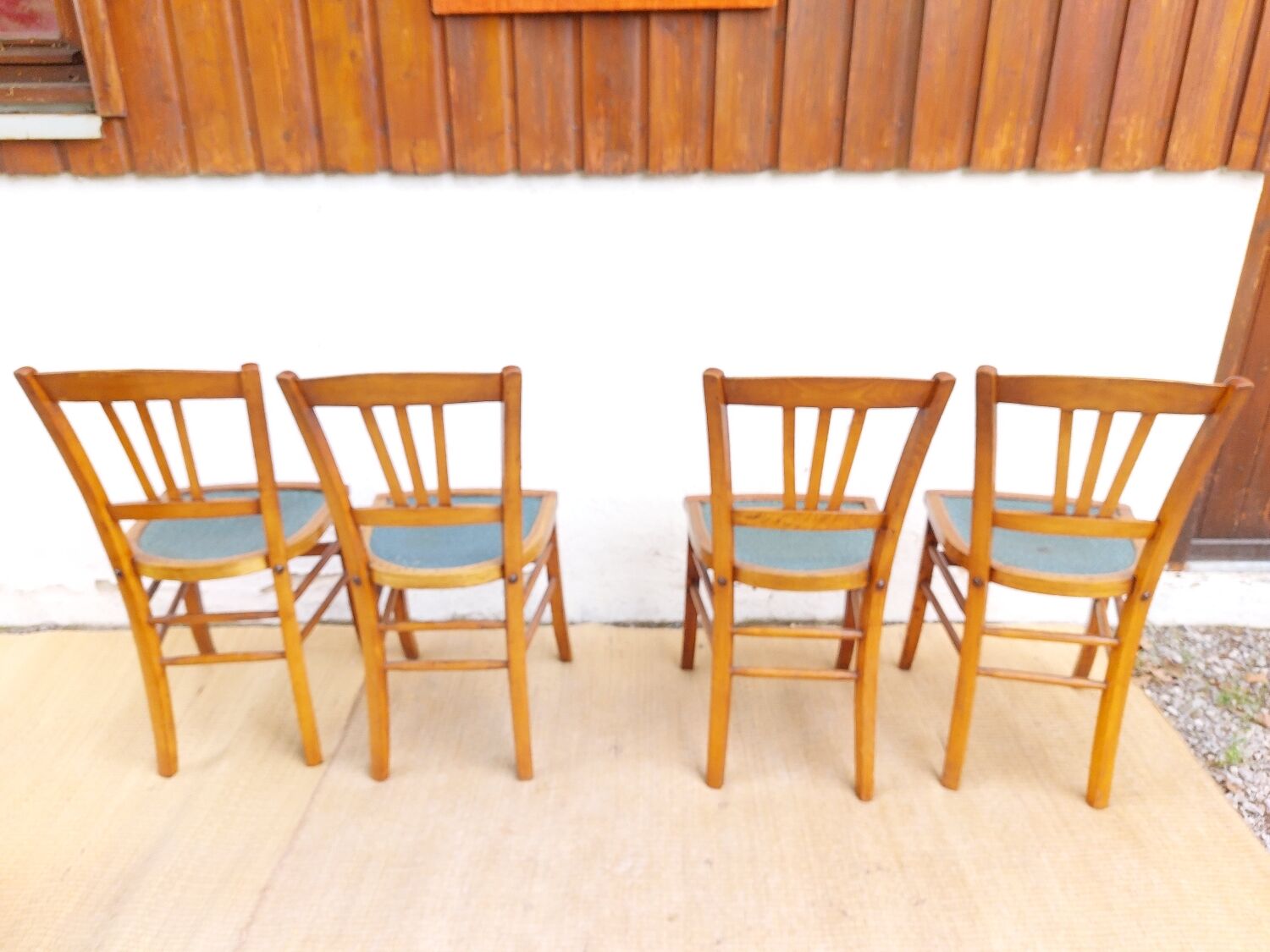 4 Mado wooden chairs, bistro