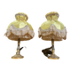 Pair of antique bedside lamps artistic creations ca gilded bronze fr