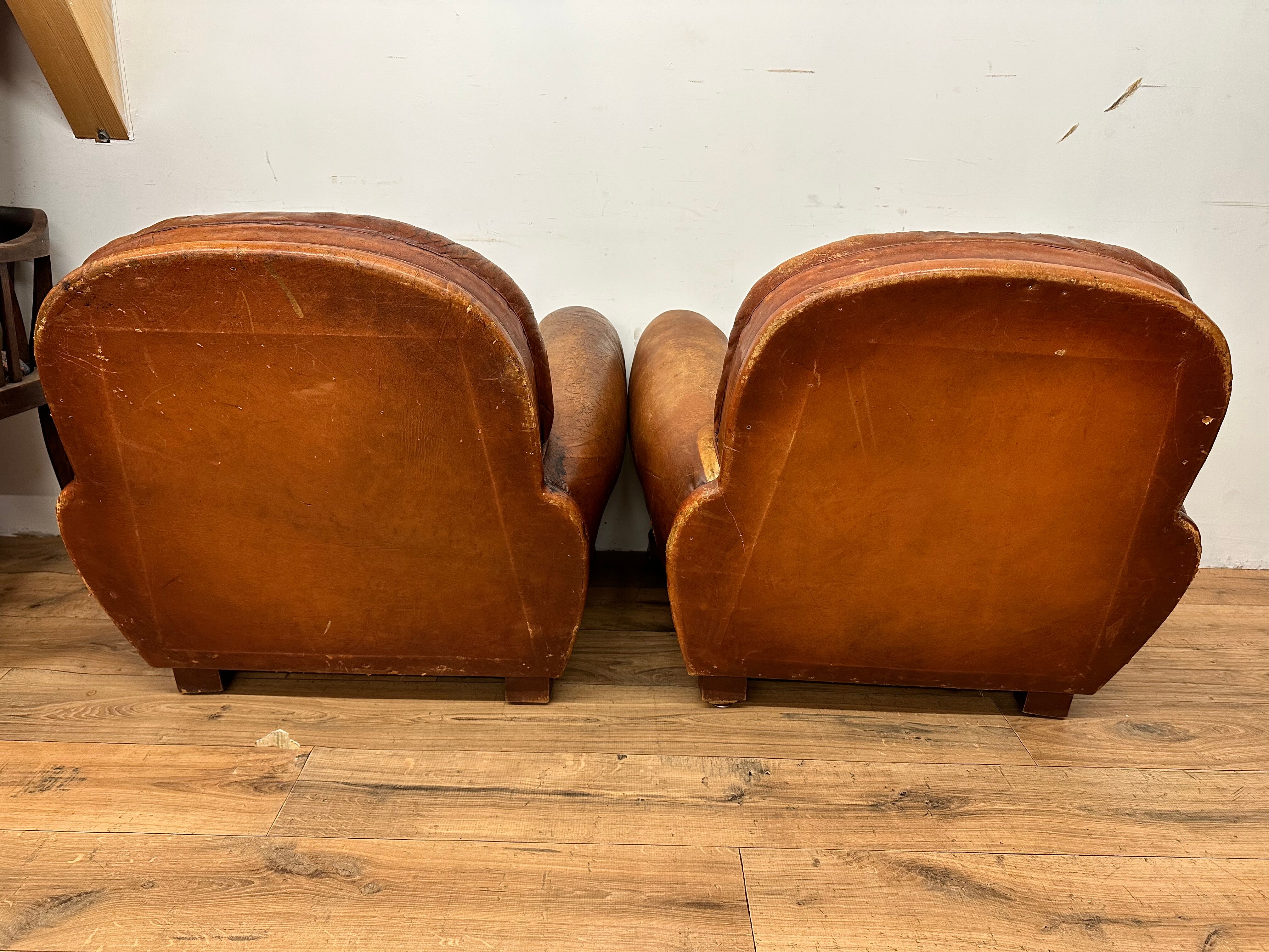 Pair of club chairs