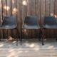 5 grey-blue plastic chairs by Robin Day for Hille