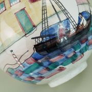 very beautiful mid century VASE by jawe hand-painted decor 'capri' 1950s