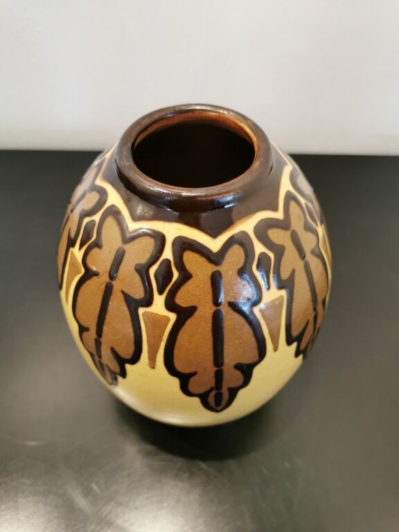 Vase vintage forme d'œuf style Art Déco
