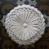 Set of 2 pleated round cushions