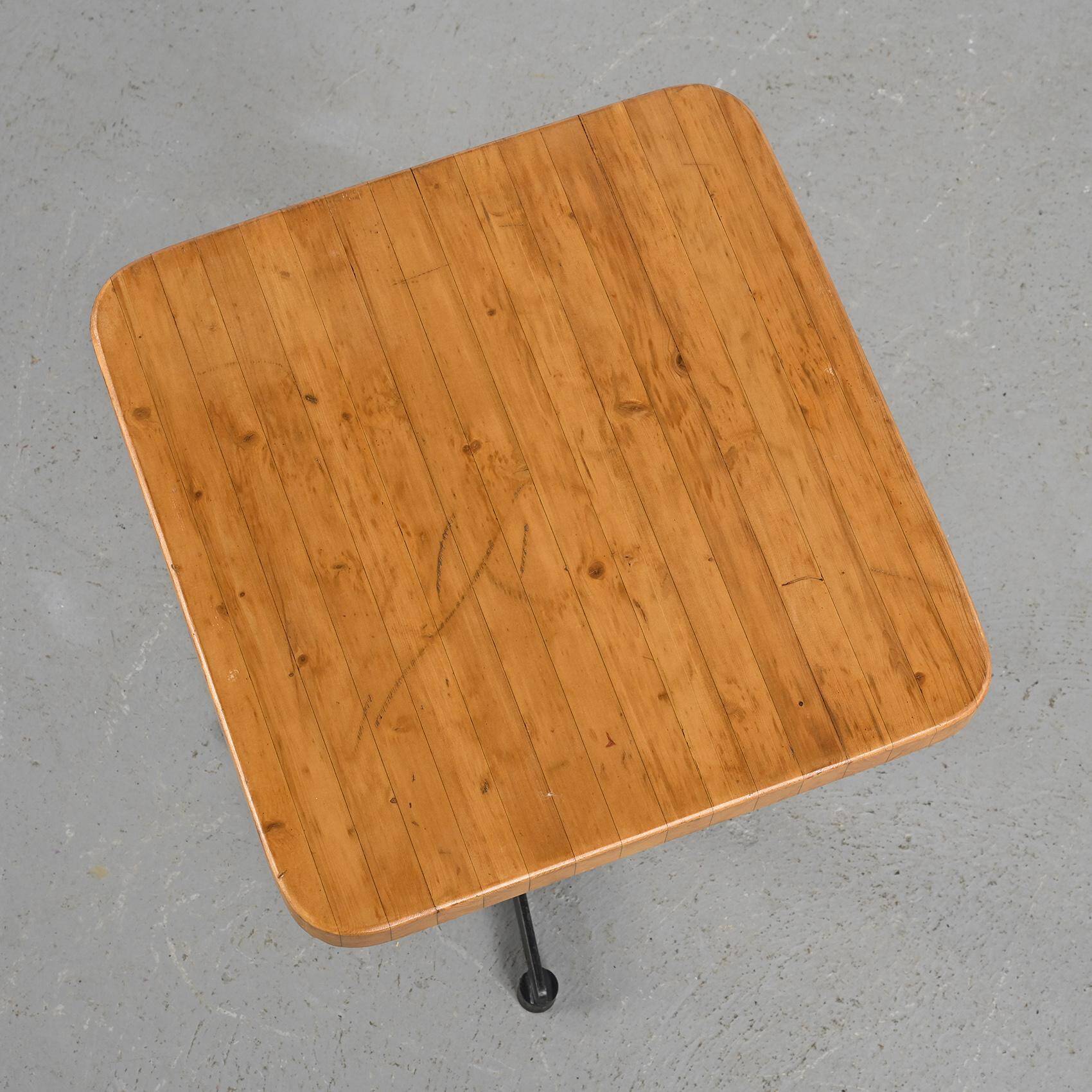 Square table by Charlotte Perriand, Les Arcs circa 1973