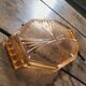 Art Deco amber glass tray