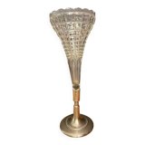 Cone vase, cut crystal bouquet (most certainly baccarat, saint louis ...)