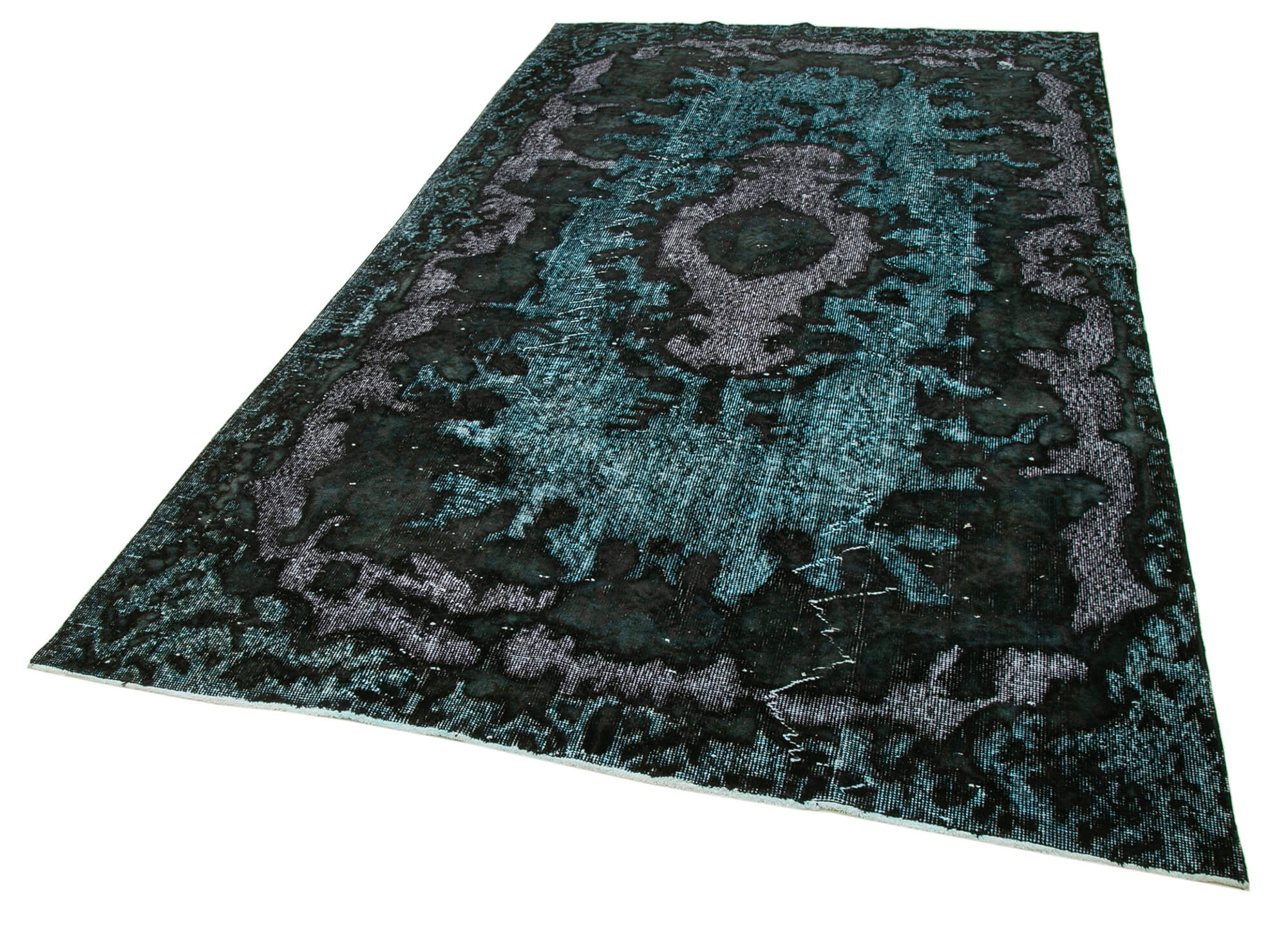 Hand-Knotted Contemporary Oriental 1980s 175 cm x 292 cm Black Carpet