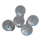 Vintage crystal engraved digestif glasses