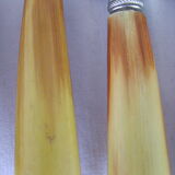 12 old large table knives