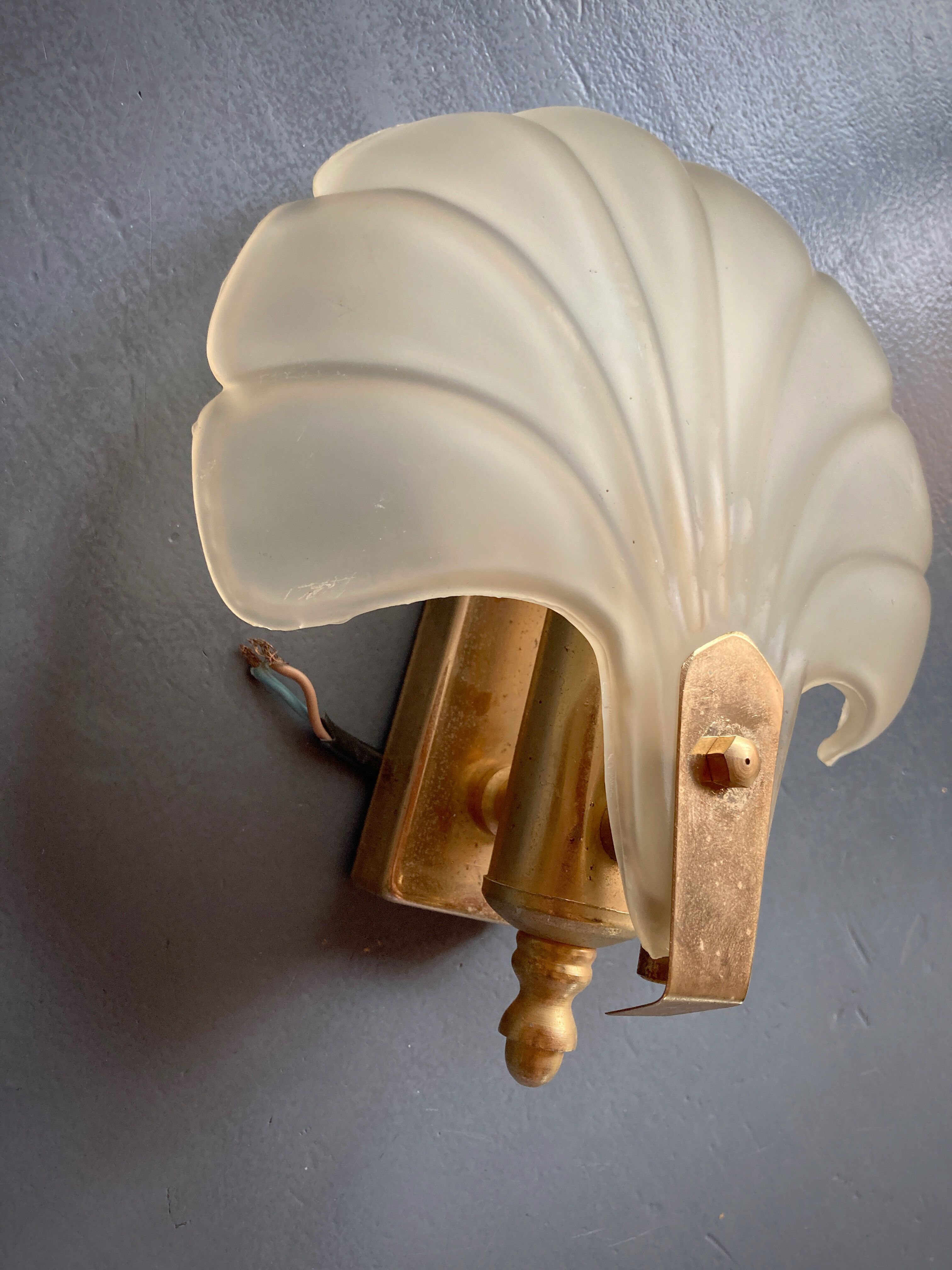 Frosted glass shell wall lamps