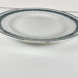 Large round dish "Rachel" Moulins des loups & Hamage, iron earth, 20th century