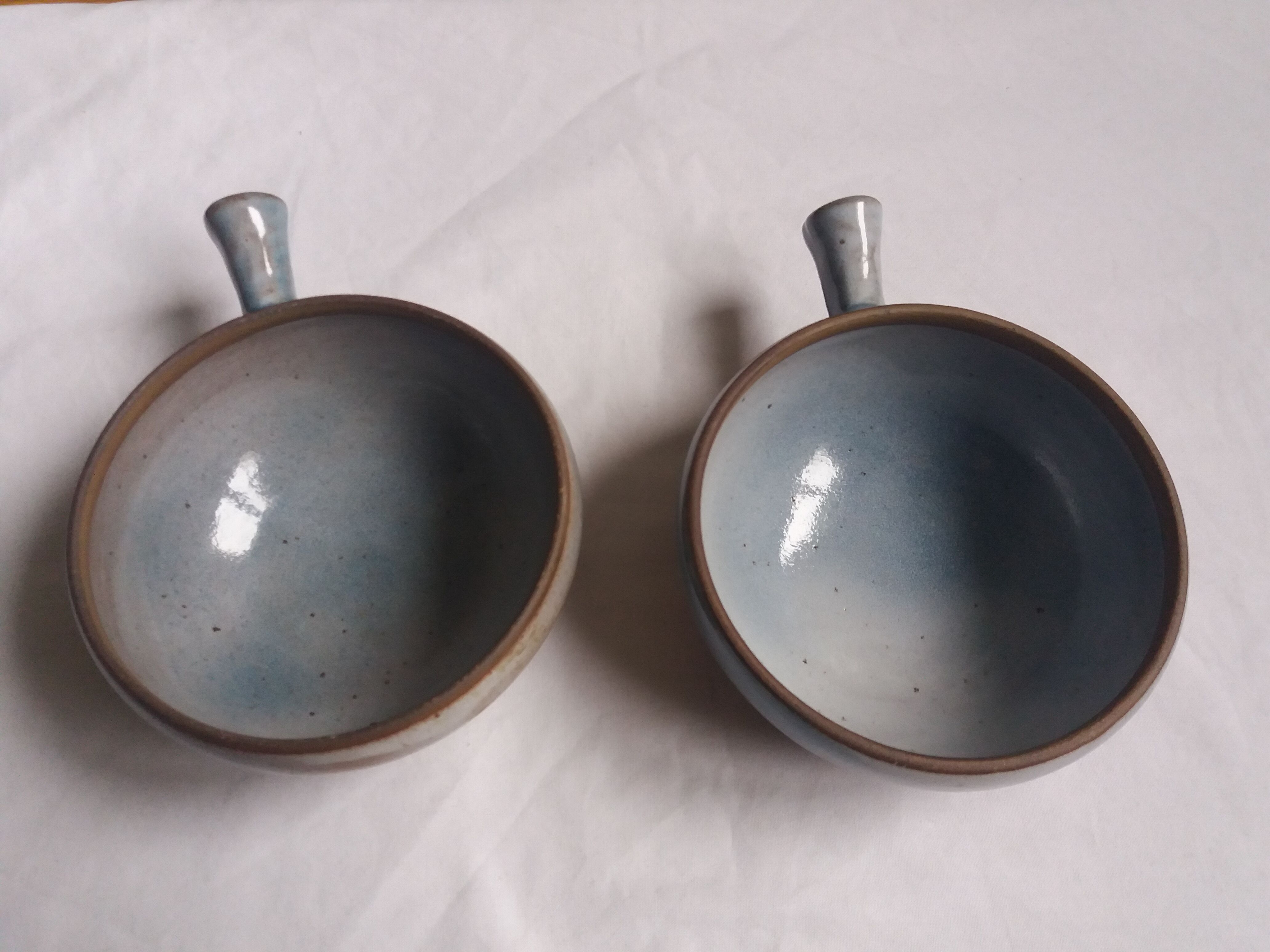 2 stoneware bowls Roger Jacques Saint Amand en Puisaye
