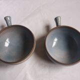 2 stoneware bowls Roger Jacques Saint Amand en Puisaye