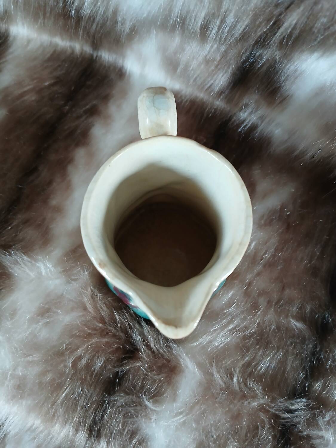 Antique slipware milk jug