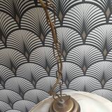 Art Deco style pendant light in marbled glass