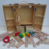 Diy case child, suitcase wooden tools and accessories