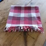 Old checkered tablecloth