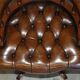 Vintage Chesterfield captain's chair in leather