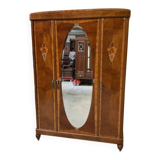 Antique - wardrobe, linen cupboard, inlays -