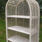 70s rattan shelf
