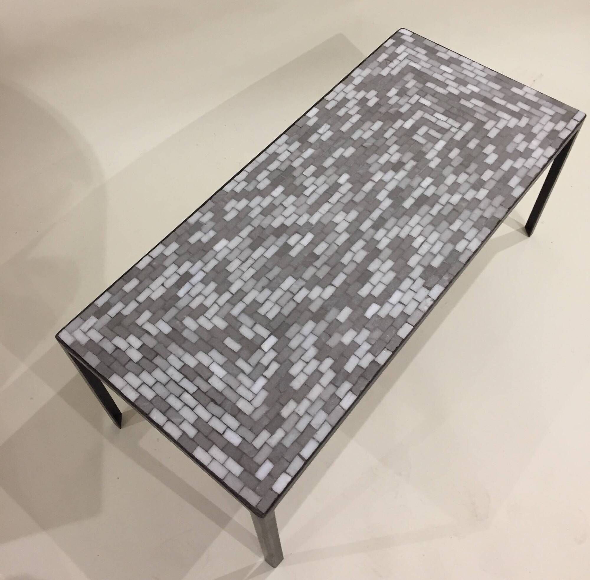 Grey ceramic coffee table from the 1960s.