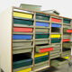 Dutch schoolcabinet with coloured drawers, 1970s