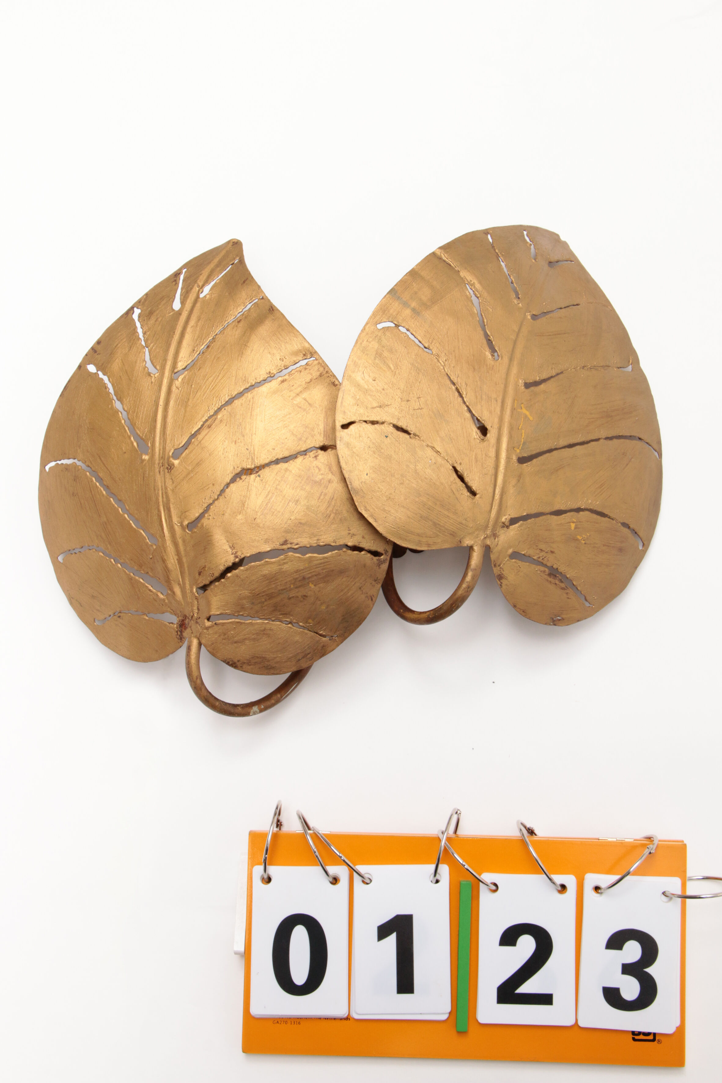 Applique italienne à feuilles tropicales, 1970