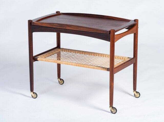 Service Trolley in Rosewood by Poul Hundevad, Denmark, 1960s