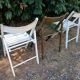 Vintage wooden folding chairs