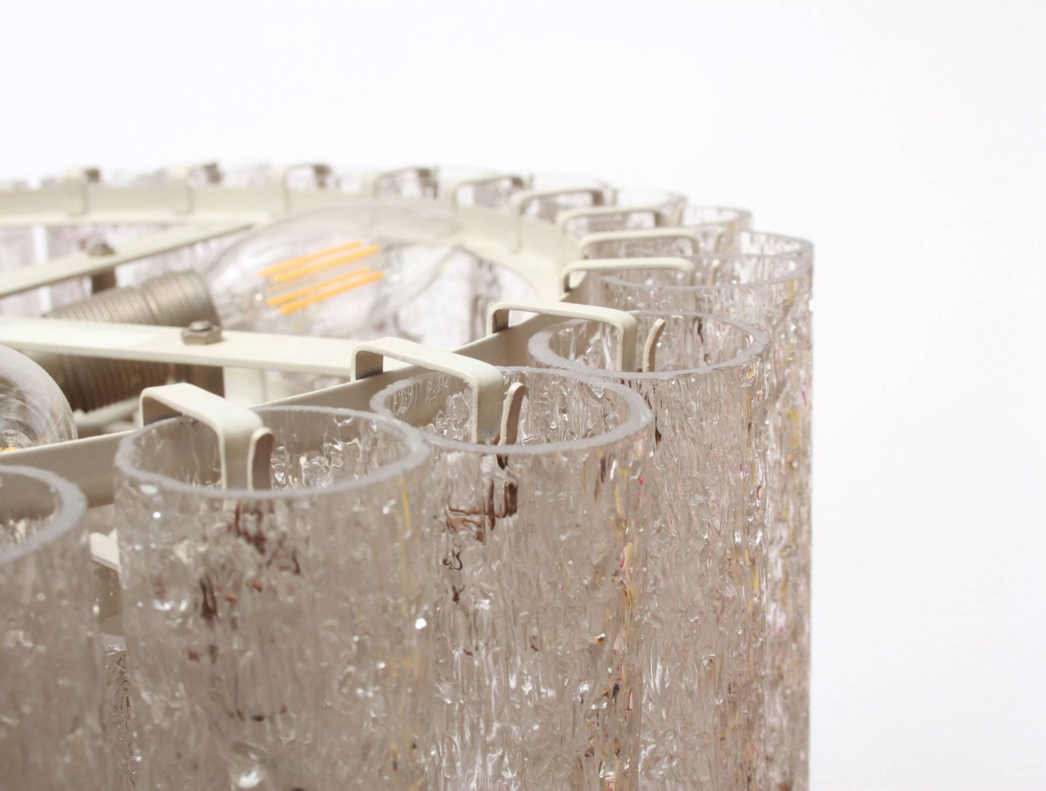 German 1960s chandelier with 60 cristall glass tubes