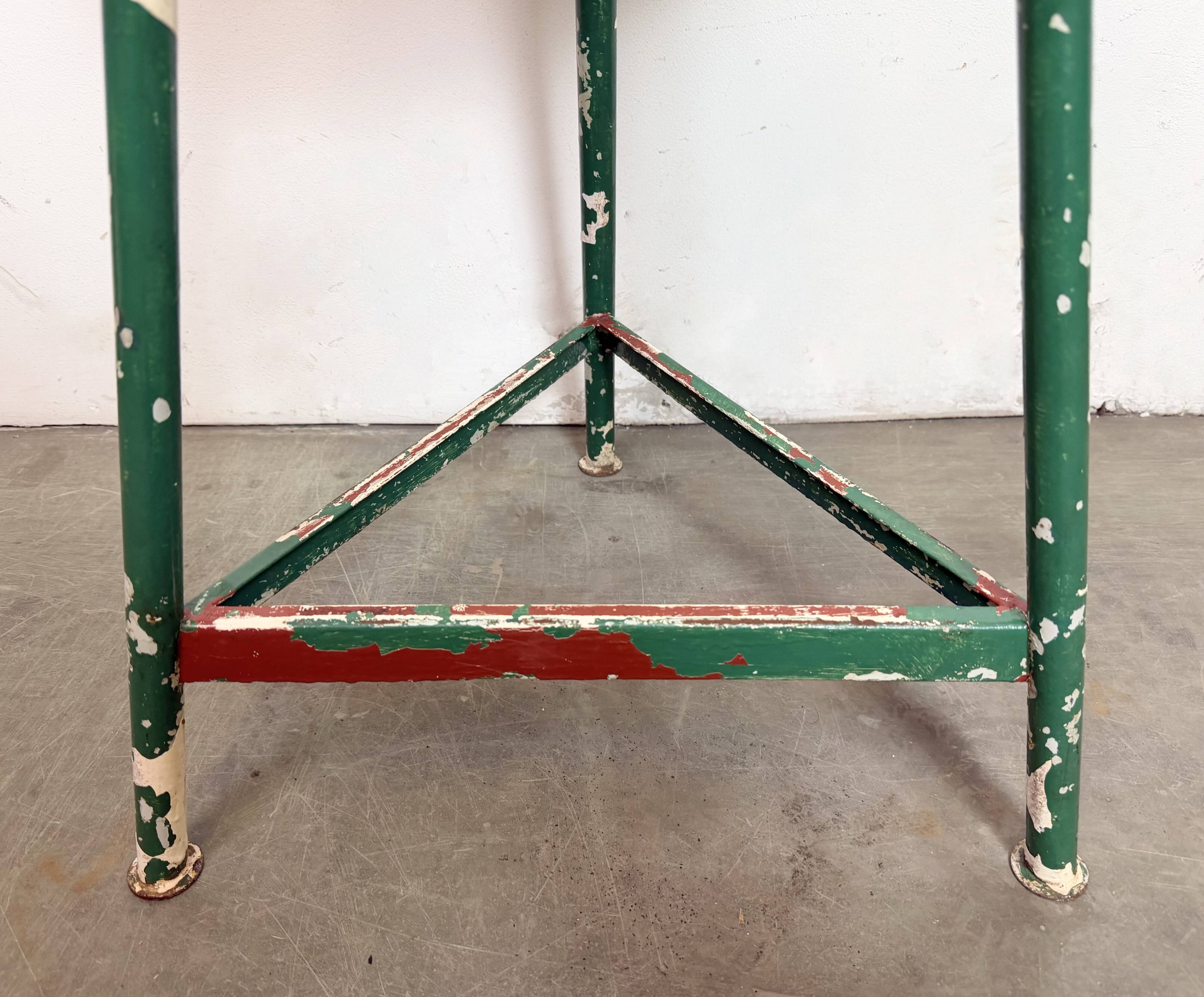 Green Industrial Workshop Stool, 1960s