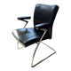 Walter Knoll Dining Chair - armchair / Leather and chrome chair