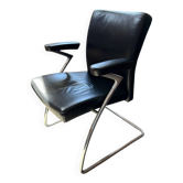 Walter Knoll Dining Chair - armchair / Leather and chrome chair
