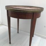 Table in wood, pink breo marble Louis XVI style