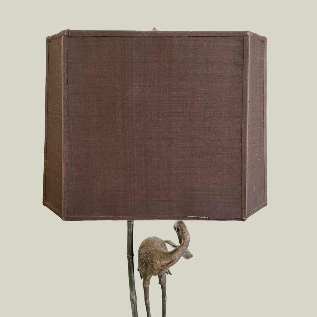Lampe de table bronze héron années 1950
