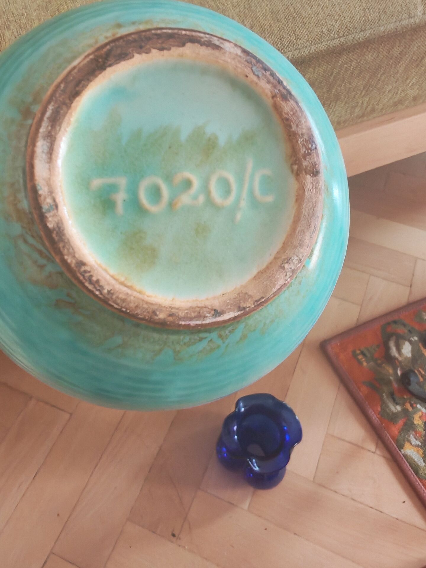 Vase boule vintage en céramique par Bodo Mans1960 