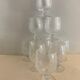 9 Riom blown and bubbled foot glasses
