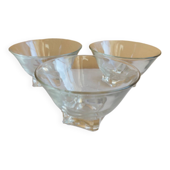 Set of 3 vintage dessert cups