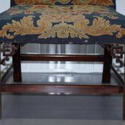Paire de chaises Thomas Chippendale époque 1760 brodées sculptées