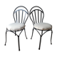 Set de 2 chaises métal noir