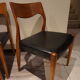 Suite de 4 chaises Scandinaves 1960 en teck