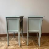 Pair of curved bedside tables