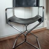 Chaise en acier tubulaire et skaï