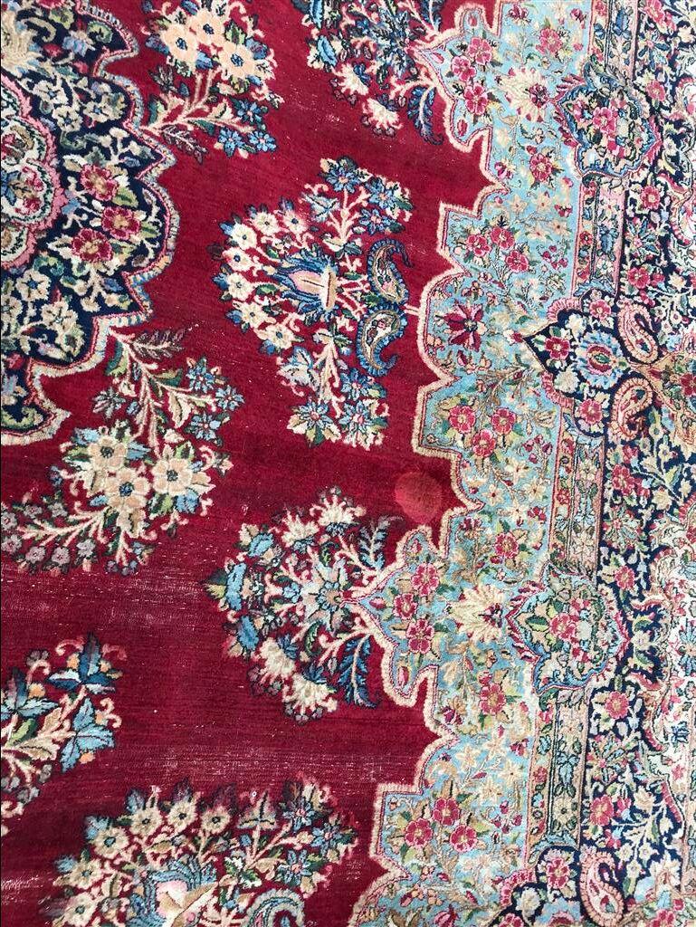 Persian Kerman rug handmade 273 x 353 cm